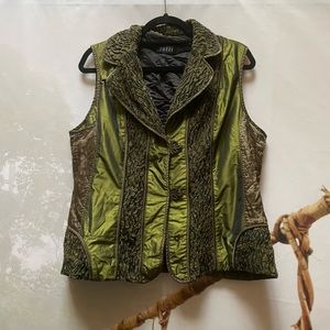 Luxury Vest with cool bottoms in green and gray